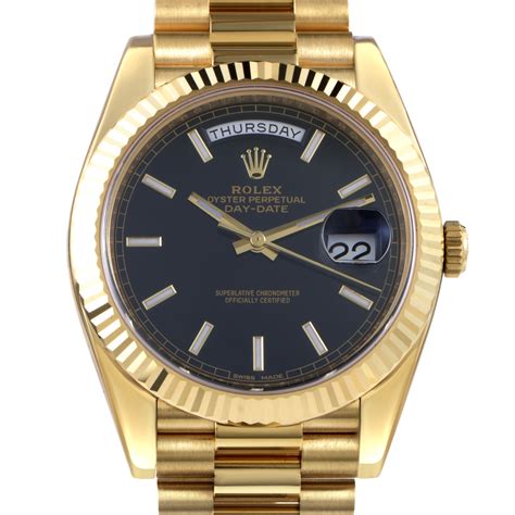 gold rolex oyster perpetual day date|rolex day date 40mm price.